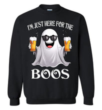 Load image into Gallery viewer, Funny Halloween Shirt I'm Just Here For The Boos sweatshirt