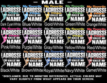 Load image into Gallery viewer, My Favorite Lacrosse Player Calls Me male color samples
