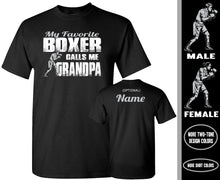 Load image into Gallery viewer, Boxing Grandpa Shirt | My Favorite Boxer Calls Me Grandpa