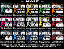 Load image into Gallery viewer, My Favorite Basketball Player male color options