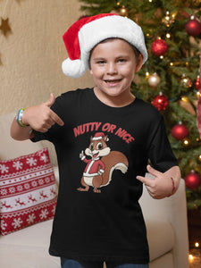 Nutty Or Nice Funny Christmas Squirrel T-shirt