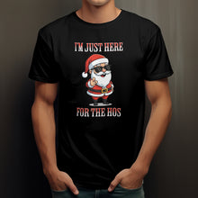 Load image into Gallery viewer, Funny Santa Shirt I'm Just Here For The Hos Christmas Gag Tee