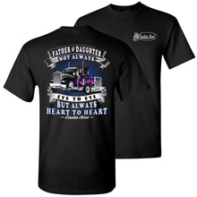 Load image into Gallery viewer, Father & Daughter Heart To Heart Truck Driver T Shirts