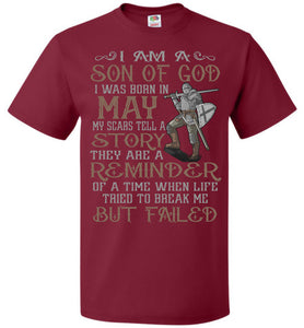 Son Of God Born In Month Christian Quote Shirts cardnail