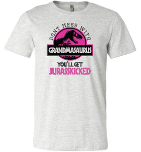 Don't Mess With Grandmasaurus T-shirt ash
