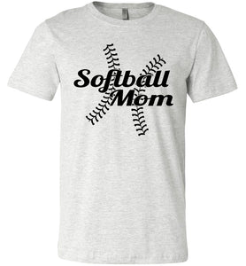 Softball Mom Shirts ash