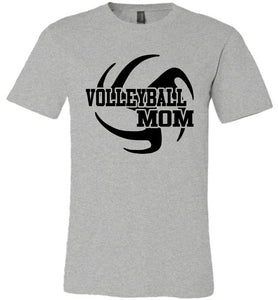 Volleyball Mom T Shirts grey