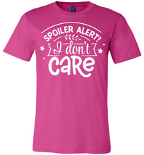 Load image into Gallery viewer, Spoiler Alert I Don't Care Sarcastic Shirts berry