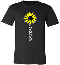 Load image into Gallery viewer, Sunflower Nana Shirt black