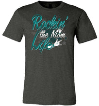 Load image into Gallery viewer, Rockin' The Mom Life Mom t-shirts dark heather