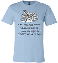 Load image into Gallery viewer, Domestic Violence T-Shirts light blue