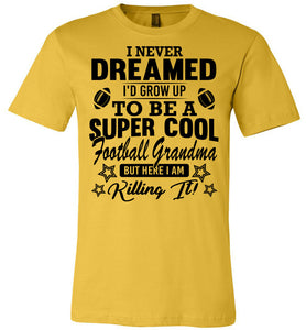 Super Cool Football Grandma Shirts yellow