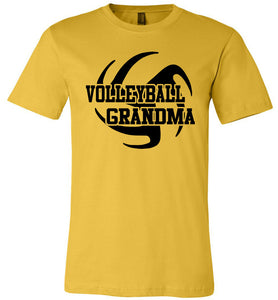 Volleyball Grandma T Shirts yellow