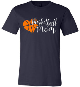 Basketball Mom T Shirts unisex navy