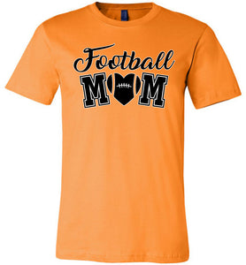 Football Mom With Heart Football Mom Shirts | Football Mom Gifts orange