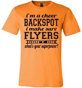 I'm A Backspot Funny Unisex Cheer Backspot Shirts orange