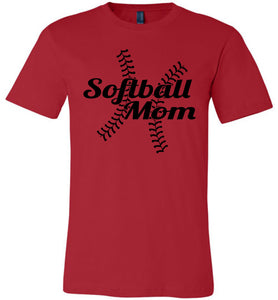 Softball Mom Shirts red