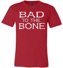 Load image into Gallery viewer, Bad To The Bone Halloween T-Shirt red