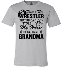 Load image into Gallery viewer, Wrestler Stole My Heart Grandma Wrestling Tshirt silver
