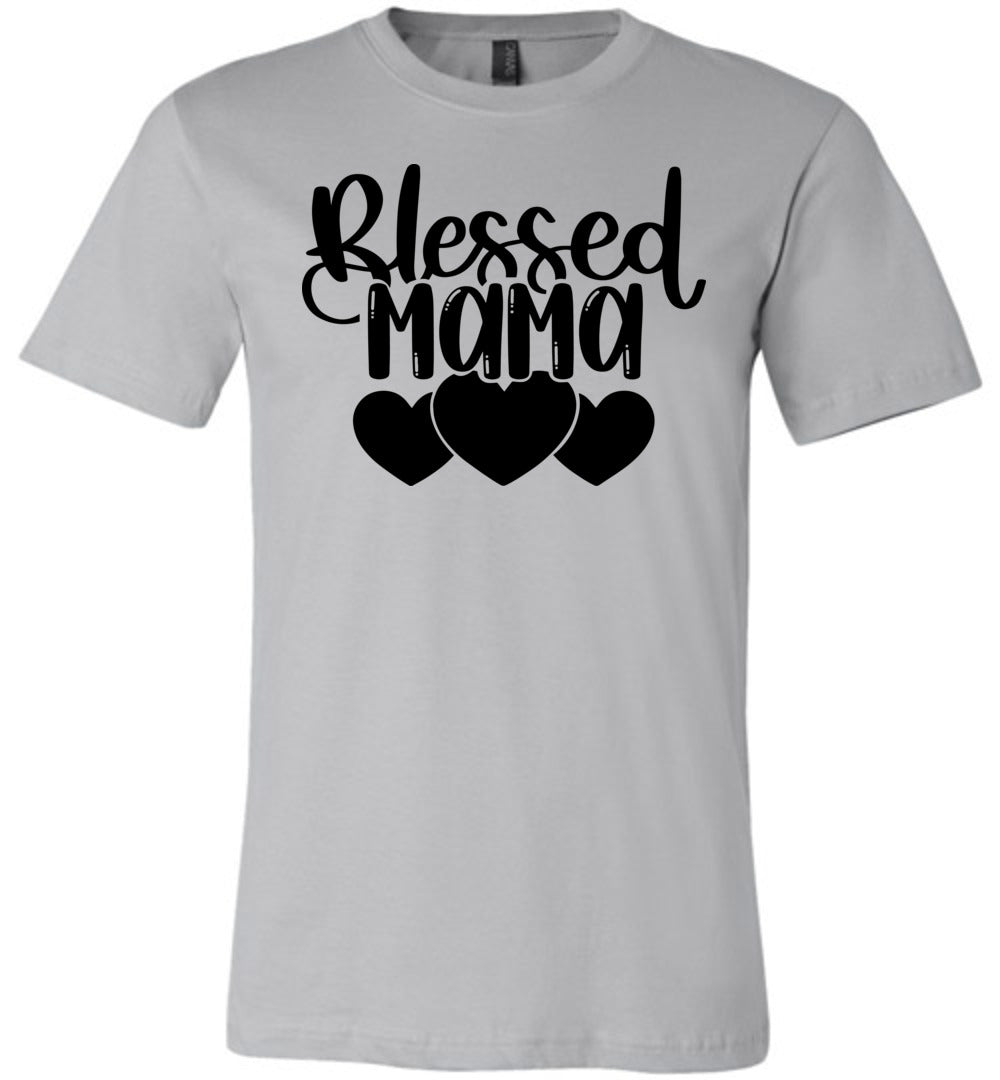 Blessed Mama Shirt silver