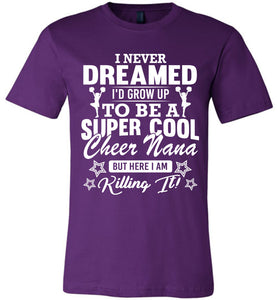 Super Cool Cheer Nana Shirts purple