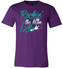 Load image into Gallery viewer, Rockin' The Mom Life Mom t-shirts purple