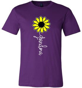 Sunflower Grandma Shirt purple