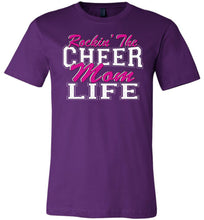 Load image into Gallery viewer, Rockin' The Cheer Mom Life Cheer Mom Shirts purple