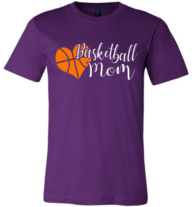 Basketball Mom T Shirts unisex purple