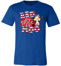 Load image into Gallery viewer, Red White & Moo USA Cow 4th of July Shirts royal