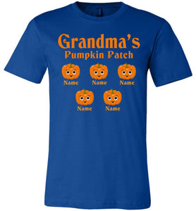 Grandma's Pumpkin Patch Grandma Pumpkin Shirt royal