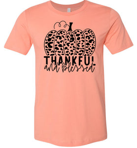 Thankful And Blessed Thanksgiving Fall Shirt suset
