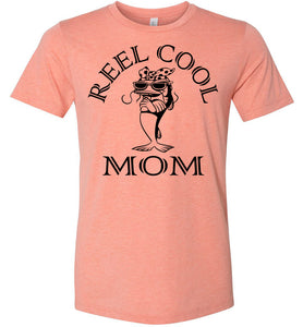 Reel Cool Mom Fishing Mom Tee Shirts sunset
