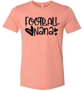 Football Nana Shirt Heather Prism Sunset