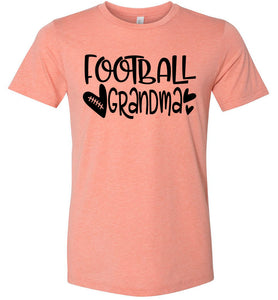 Football Grandma Shirts heather sunset