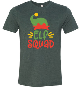 Elf Squad Christmas Shirts heather forest