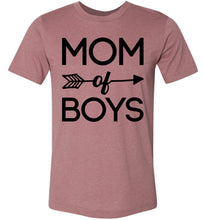Load image into Gallery viewer, Mom Of Boys T-Shirt | Mom Of Boys Gifts Heather Mauve