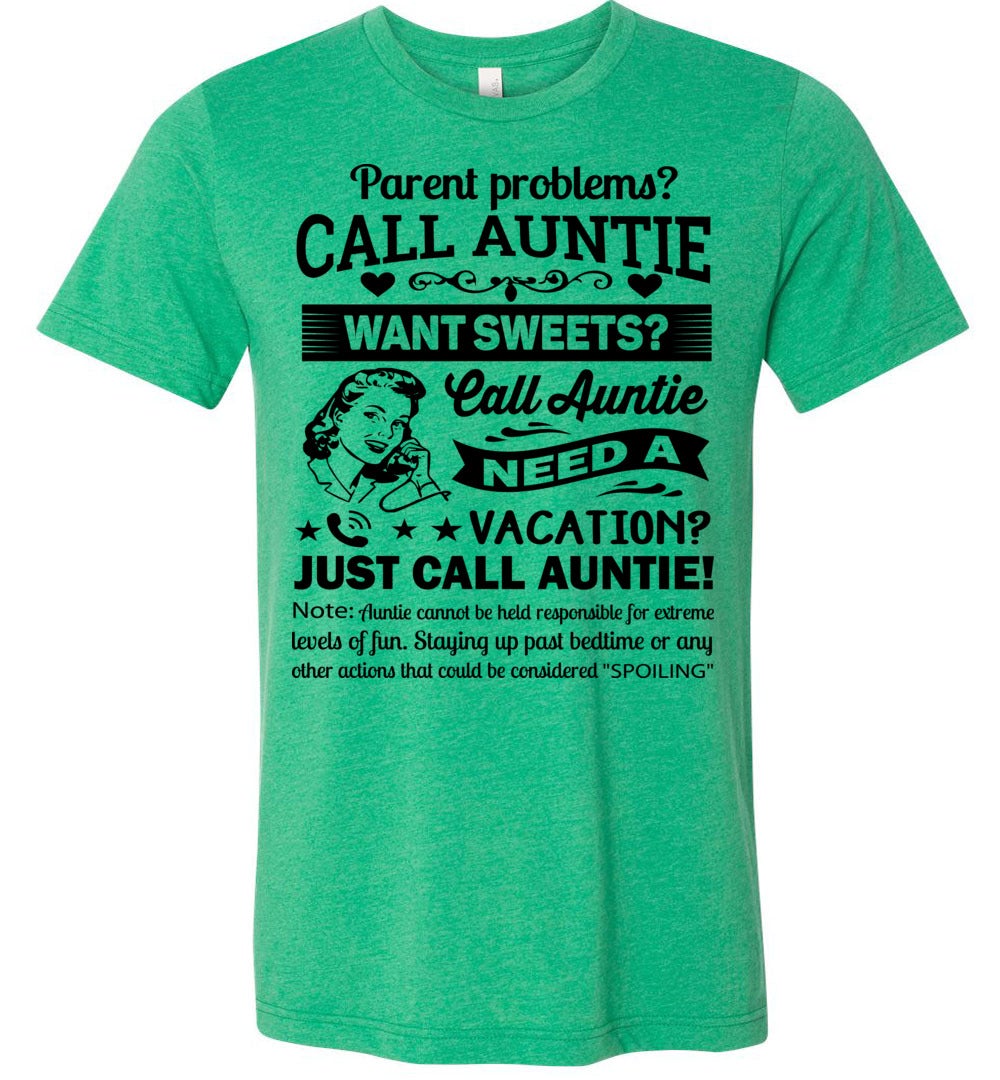 Just Call Auntie T-Shirt Funny Aunt Shirts Funny Aunt Gifts