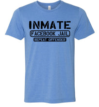 Load image into Gallery viewer, Inmate Facebook Jail Repeat Offender Facebook Jail T Shirt heather columbia