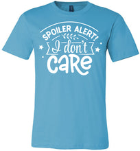 Load image into Gallery viewer, Spoiler Alert I Don't Care Sarcastic Shirts turquise