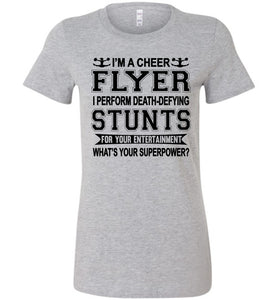 I'm A Cheer Flyer Funny Cheer Flyer Shirts Bella Ladies Athletic heather 