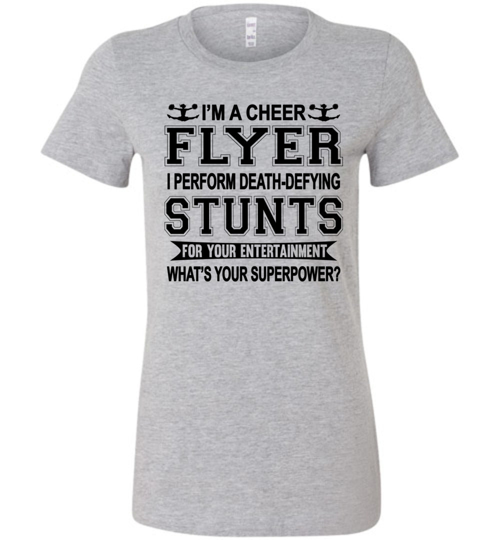 I'm A Cheer Flyer Funny Cheer Flyer Shirts Bella Ladies Athletic heather 