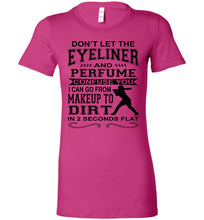 Load image into Gallery viewer, Makeup And Dirt Funny Softball Shirts crew berry