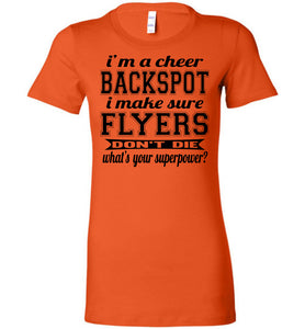 I'm A Backspot Funny Cheer Backspot Shirts ladies orange