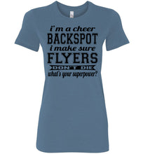 Load image into Gallery viewer, I'm A Backspot Funny Cheer Backspot Shirts ladies steel blue