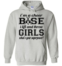 Load image into Gallery viewer, I'm A Cheer Base Funny Cheer Base Hoodies ash