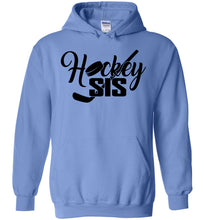 Load image into Gallery viewer, Hockey Sis Hockey Sister Hoodie blue