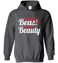 Load image into Gallery viewer, Train Like A Beast Look Like A Beauty Gymnastics Hoodie | Cheer Hoodie | Dance Hoodie charcoal