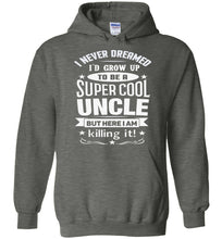 Load image into Gallery viewer, Super Cool Uncle Hoodie | Uncle Gifts gray heather