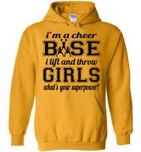 Load image into Gallery viewer, I'm A Cheer Base Funny Cheer Base Hoodies gold